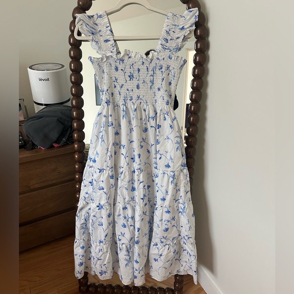Hill House Home Ellie Nap Dress in Blue Botanical Print